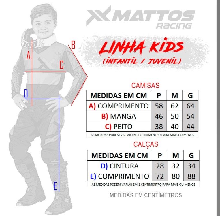Conjunto Mattos Racing Infantil Creation 25 Aqua/Laranja/Cinza