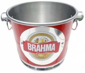 Baldinho Balde Aluminio Logo Cerveja Brahma