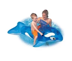 Boia Baleia azul inflável para piscina Intex