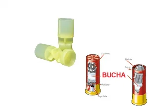 Bucha Plastica p/ Recarga Cartucho Cal 32- 100 unid