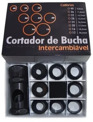 Kit Cortador de Buchas Intercambiável c/ 8 Navalhas