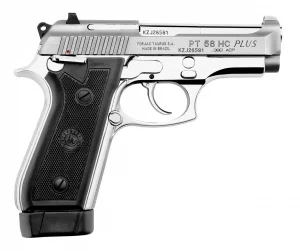 Pistola Taurus PT 58 HC Plus Inox Cal .380mm